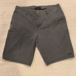 Gray Oakley shorts, size 36